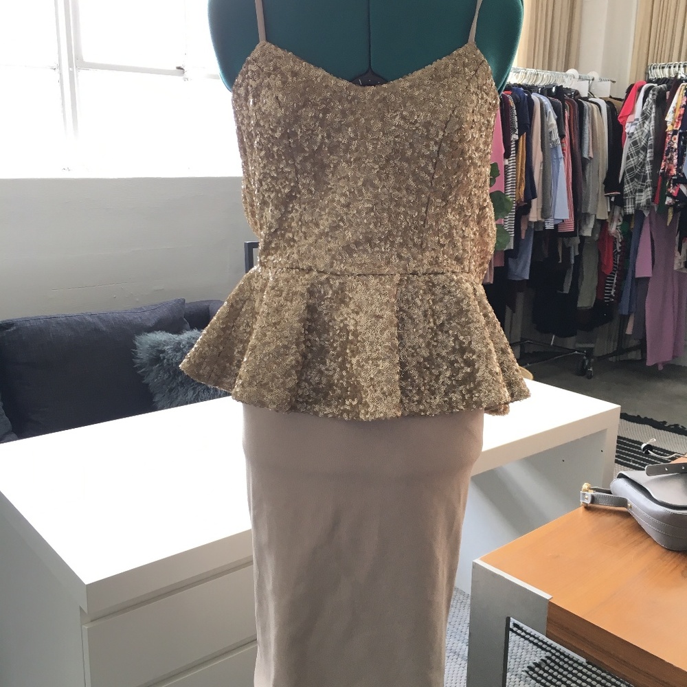 Dress the Population "Joan" Sequin Peplum Dress